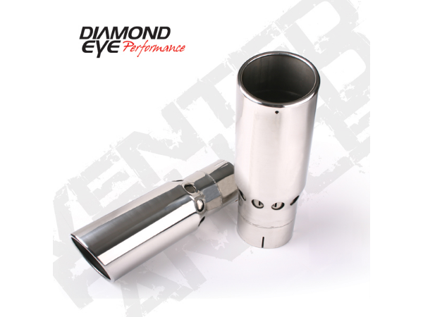 Picture of Exhaust Pipe Tip 5 Inch Inlet X 6 Inch Outlet X 12 Inch Vented Rolled Angle Black Exhaust Tip Diamond Eye