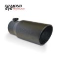 Picture of Exhaust Pipe Tip 4 In. Inlet X 5 In. Outlet X 12 In. Rolled Angle Black Powdercoat Exhaust Tip Diamond Eye