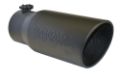 Picture of Exhaust Pipe Tip 4 In. Inlet X 5 In. Outlet X 12 In. Rolled Angle Black Powdercoat Exhaust Tip Diamond Eye