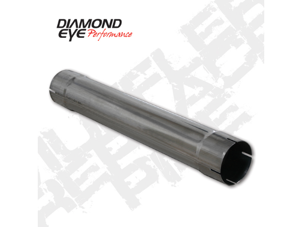Picture of Diesel Muffler Replacement 27 Inch 4 Inch Inlet/Outlet Stainless Performance Muffler Replacement Diamond Eye
