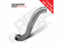Picture of Exhaust Downpipe 4 Inch Inlet/Outlet No Sensor Bung Aluminized 08-10 F250/F350 Race Use Only Diamond Eye