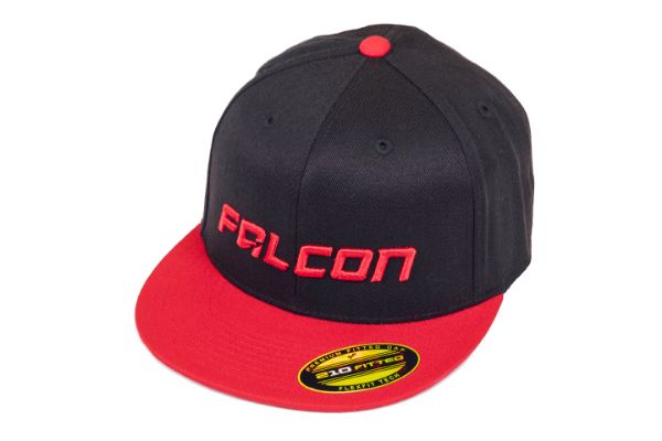 Picture of Falcon Shocks FlexFit 2-Tone Flat Visor Hat Black/Red Large/X-Large