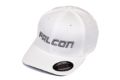 Picture of Falcon Shocks FlexFit Curved Visor Hat White/Silver Small/Medium 