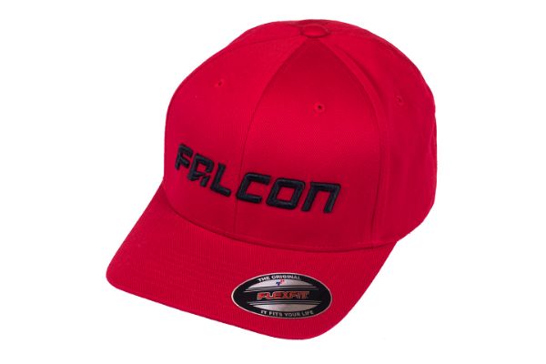 Picture of Falcon Shocks FlexFit Curved Visor Hat Red/Black Small/Medium 
