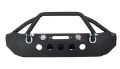 Picture of Jeep JK Front Winch Bumper W/LEDs Full Width 07-18 Wranger JK Black Texured Powercoated Fishbone Offroad