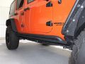 Picture of Jeep JK Rock Slider 07-18 Wrangler JK 4 Door Rubicon Steel Black Textured Powdercoat Fishbone Offroad