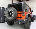 Picture of Jeep JK Rear Bumper W/LED's 07-18 Wrangler JK Rubicon and Unlimited Steel Black Textured Powdercoat Fishbone Offroad