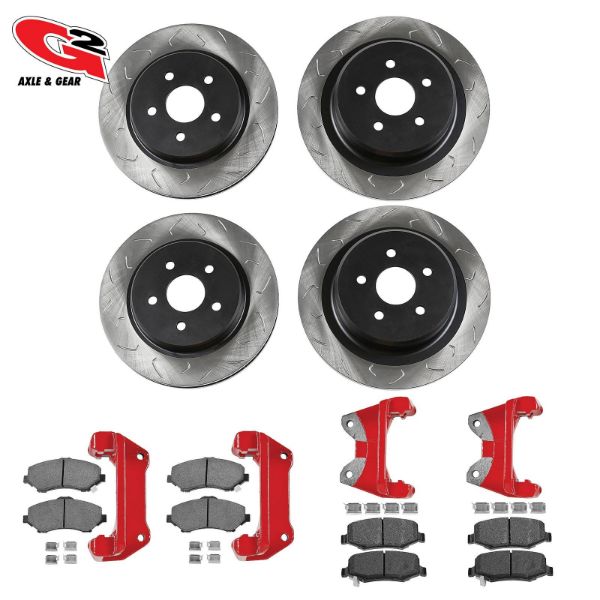 Picture of G2 Axle and Gear G2 Core Bbk - Front And Rear Oversized Rotors, Caliper Brackets, And Performance Brake Pads 79-JKKIT G2 Axle and Gear