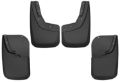 Picture of 11-16 Ford F-250/F-350 Super Duty Single Rear Wheels No OEM Fender Flares Front and Rear Mud Guard Set Black Husky Liners