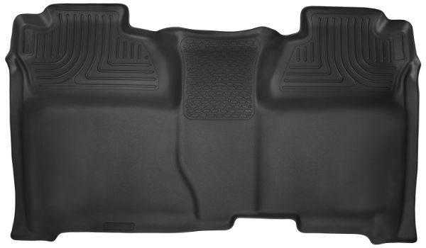 Picture of 14-18 Silverado/Seirra 1500/2500 HD/3500 HD Crew Cab 2nd Seat Floor Liner Full Coverage Black Husky Liners