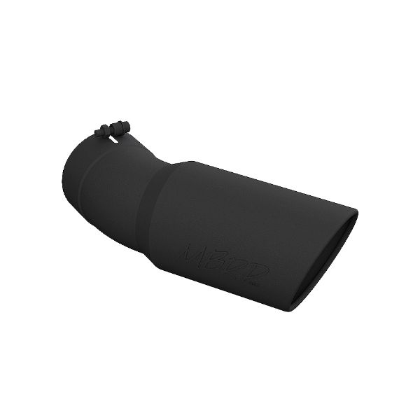 Picture of 2015-Up Chevrolet/ GMC 2500/ 3500 Duramax Exhaust Tip 6 Inch O.D. Angled Rolled End 5 Inch Inlet 15 1/2 Inch Length 30 Degree Bend Black MBRP