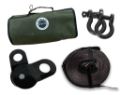 Picture of Recovery Wrap Kit Including 20 Inch Tow Strap Pair of Black D-Rings Snatch Block and Canvas Bag Overland Vehicle Systems