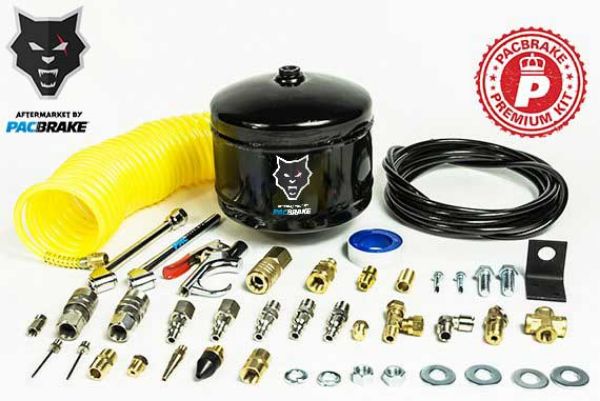 Picture of 1/2 Gallon Carbon Steel Premium Air Tank Kit W/Air Tank Airline Air Nozzle Air Accessories Fittings and Fasteners Pacbrake