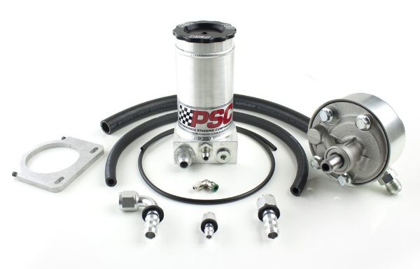 Picture of Remote-Fill Power Steering Pump and Remote Reservoir Kit, 1962-2015 GM with Factory P Pump PSC Performance Steering Components