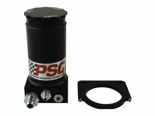 Picture of Pro Touring Black Anodized Remote Reservoir Kit, #6AN Return #10AN Feed PSC Performance Steering Components 