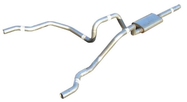 Picture of Violator Series Cat Back Exhaust System 07-09 GM 1500 Split Rear Dual Exit 3 in Intermediate And 2.5 in Tail Pipe Violator Muffler/Hardware/3.5 in Polished Tips Incl Pypes Exhaust