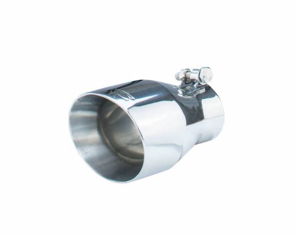 Picture of Exhaust Tail Pipe Tip 10-13 Carmaro V6 2.5 in In/4 in Out Polished Double Wall Tip Bolt On Hardware Not Incl Polished 304 Stainless Steel Pypes Exhaust