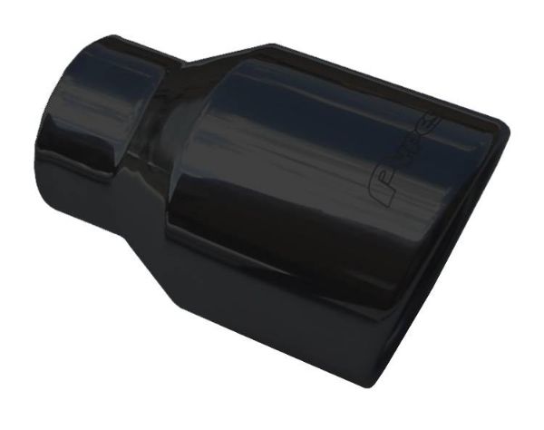 Picture of Exhaust Tail Pipe Tip 2.5 in 4 in x 6 in L Clamp On Hardware Not Incl Black Finish 304 Stainless Steel Pypes Exhaust