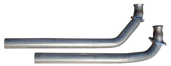 Picture of Exhaust Manifold Down Pipe 2.5 in Standard Manifold 2 Bolt Hardware Not Incl Natural 409 Stainless Steel Pypes Exhaust