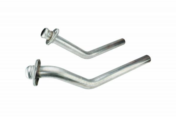 Picture of 67-69 Mustang Exhaust Manifold Down Pipe 2.5 in Standard Manifold Hardware Not Incl Natural 409 Stainless Steel Pypes Exhaust
