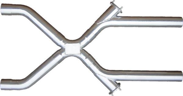 Picture of Xchange X-Pipe Crossover Kit Intermediate Pipe 3 in Hardware Inc Polished 304 Stainless Steel Pypes Exhaust