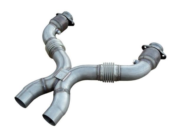 Picture of Exhaust X-Pipe Kit 3 in Catted Hardware Not Incl Natural 409 Stainless Steel For HDR76S Headers Pypes Exhaust