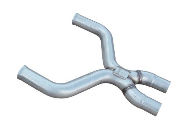 Picture of Exhaust X-Pipe Kit 11-14 Mustang For OEM 3-2.75 Hardware Not Incl Natural 409 Stainless Steel Pypes Exhaust