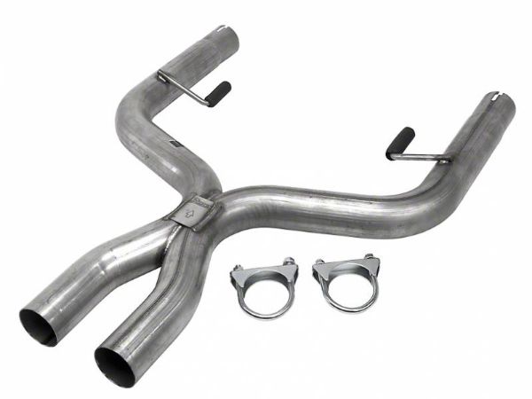 Picture of Exhaust X-Pipe Kit Intermediate Pipe 05-10 Mustang V6 2.5 in Hardware Incl Natural 409 Stainless Steel Pypes Exhaust