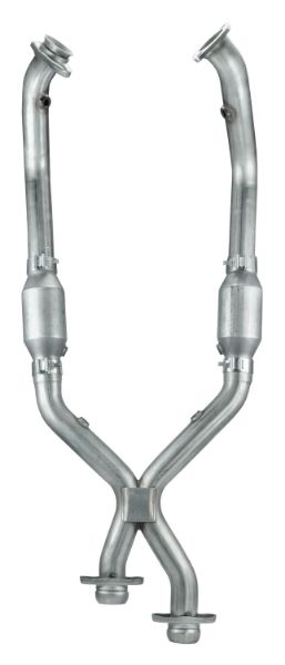 Picture of Exhaust X-Pipe Kit Intermediate Pipe 99-04 Mustang 2.5 in w/Cats Hardware Incl Natural 304 Stainless Steel Pypes Exhaust