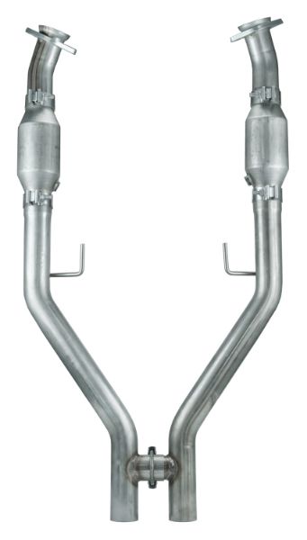 Picture of Exhaust H Pipe Catted For Long Tubes 05-10 Mustang 2.5 in H-Pipe Hardware Incl Natural 409 Stainless Steel Pypes Exhaust