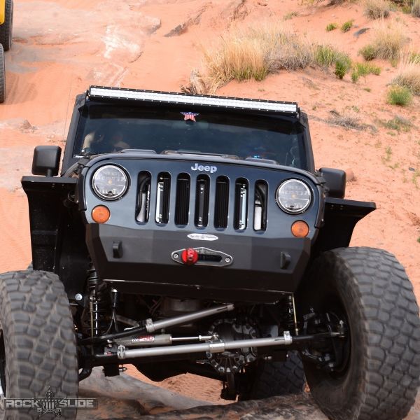 Picture of Jeep JK Shorty Front Bumper For 07-18 Wrangler JK With Winch Plate No Bull Bar Rigid Series Rock Slide Engineering