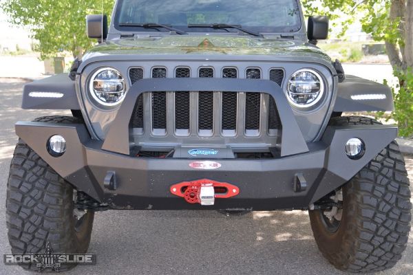 Picture of Jeep JL/JT Full Front Bumper For 18-Pres Wrangler JL/Gladiator Rigid Series Complete With Winch Plate Rock Slide Engineering