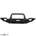Picture of Jeep JK Full Front Bumper For 07-18 Wrangler JK With Winch Plate Bull Bar Black Powdercoated Rigid Series Rock Slide Engineering