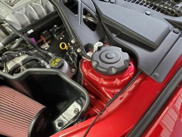 Picture of JLT Strut Covers Textured Black Pair 2015-2021 Mustang GT350; GT500; GT; EcoBoost; V6 with or without OEM Strut Bar