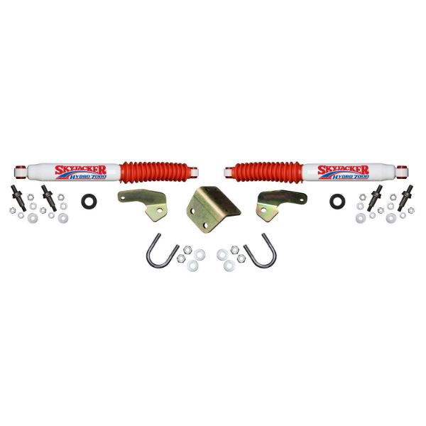 Picture of Steering Stabilizer Single Kit Incl. 2 Steering Stabilizers Mounting Brackets Hardware Designed For A Minimum Of 4 Inch Lift Hardware Boots Sold Separately Skyjacker