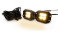 Picture of 2.0 Inch Square Flush Mount Cree LED Lights Pair Chrome Series White/Amber W/Harness 79903 Southern Truck Lifts