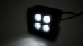 Picture of 2.0 Inch Square Cree LED Flood Cube Light Single Unit Black Series Amber/White Includes Hardware, Harness Sold Separately Southern Truck Lifts