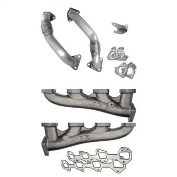 Picture of PPE High Flow Exhaust Manifold with Up-pipes - 01-04 GM 6.6L Duramax LB7