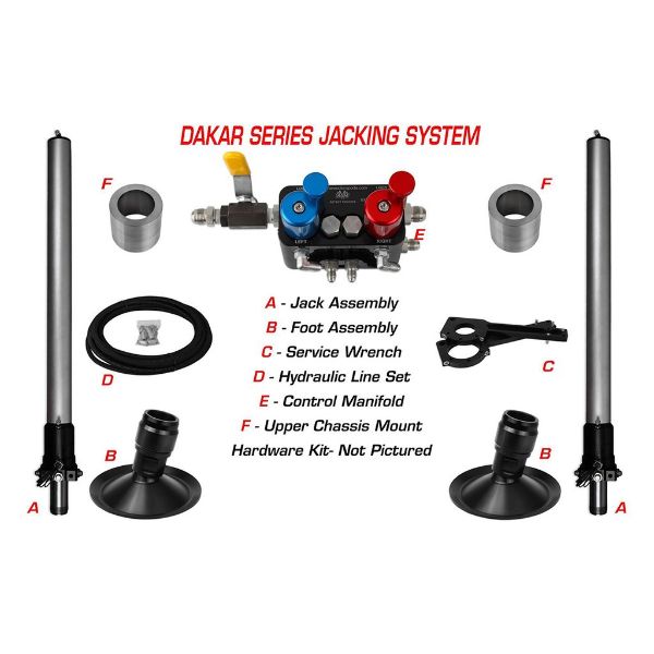Picture of Dakar Series Jack System Complete Kit 33 Inch Travel Jack Assembly w/8 Inch Dished Pad AGM Products