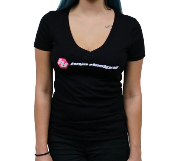 Picture of Baja Designs Black Ladies V Neck T Shirt Medium Baja Designs