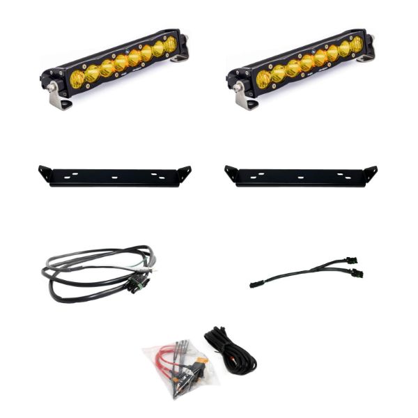 Picture of 10 Inch S8 D/C Amber Behind Grill Kit fits 21-On Ford Raptor Baja Designs
