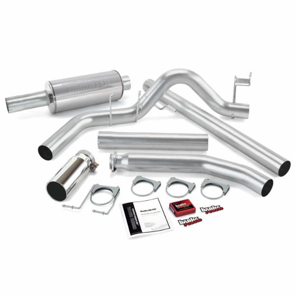Picture of Git-Kit Bundle Power System W/Single Exit Exhaust Chrome Tip 98-00 Dodge 5.9L Extended Cab Banks Power