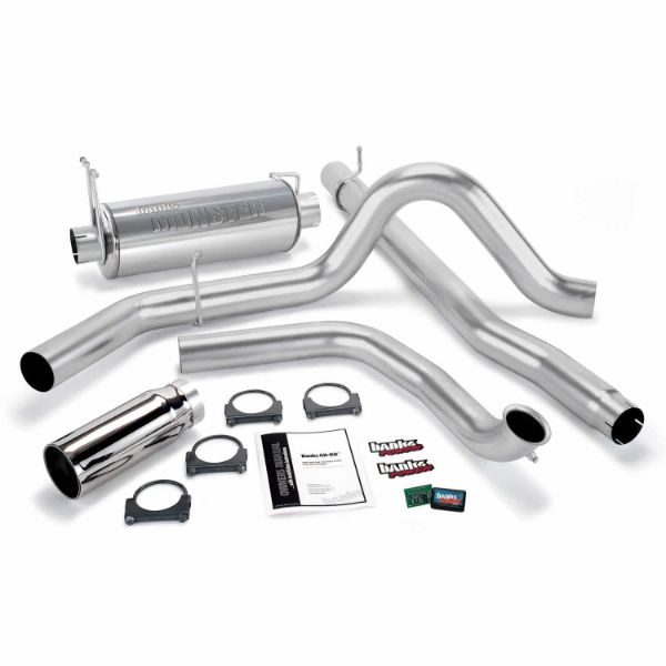 Picture of Git-Kit Bundle Power System W/Single Exit Exhaust Chrome Tip 00-03 Ford 7.3L Excursion Banks Power