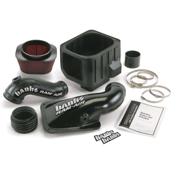 Picture of Ram-Air Cold-Air Intake System Oiled Filter 01-04 Chevy/GMC 6.6L LB7 Banks Power
