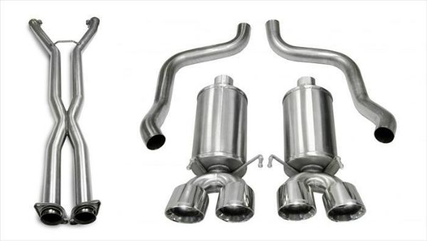 Picture of 2.5 Inch Cat-Back Dual Rear Exit with Twin 4.0 Inch Polished Pro-Series Tips Corsa Performance