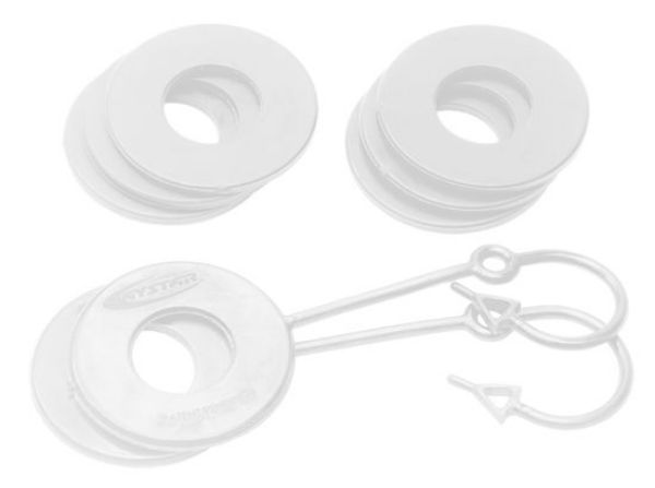 Picture of D Ring Isolator Washer Locker Kit 2 Locking Washers and 6 Non-Locking Washers White Daystar