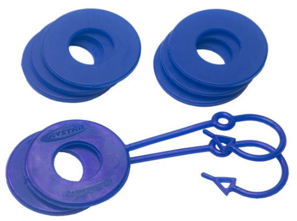 Picture of D Ring Isolator Washer Locker Kit 2 Locking Washers and 6 Non-Locking Washers Blue Daystar