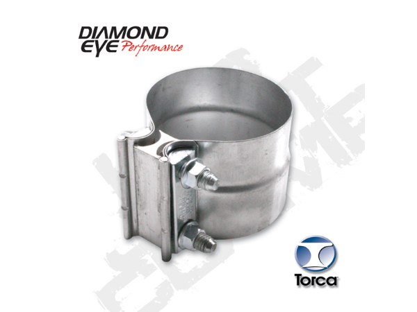 Picture of Exhaust Clamp 5 Inch Stainless Torca Lap-Joint Clamp Diamond Eye