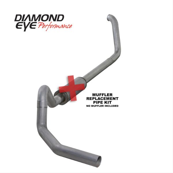 Picture of Turbo Back Exhaust 99.5-03.5 F250/F350 Cab/Chassis 4 Inch Single Pass No Muffler Aluminized Diamond Eye