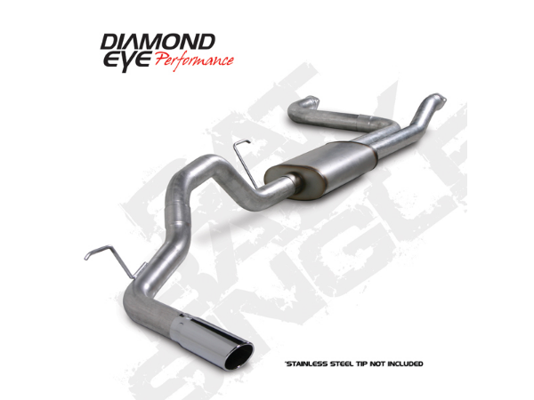 Picture of Cat Back Exhaust 04-12 Nissan Titan 5.6L 3.5 Inch Single Side With Muffler Aluminized Diamond Eye